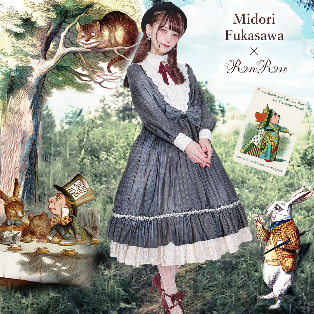 [Pre-order] British Classical Lolita Vertical Striped Dress